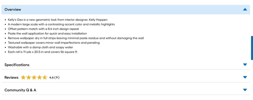 6 Double Rolls Graham & Brown Kelly Hoppen Wallpaper No. 103003 Geo Gold PS90 - Image 4 of 4