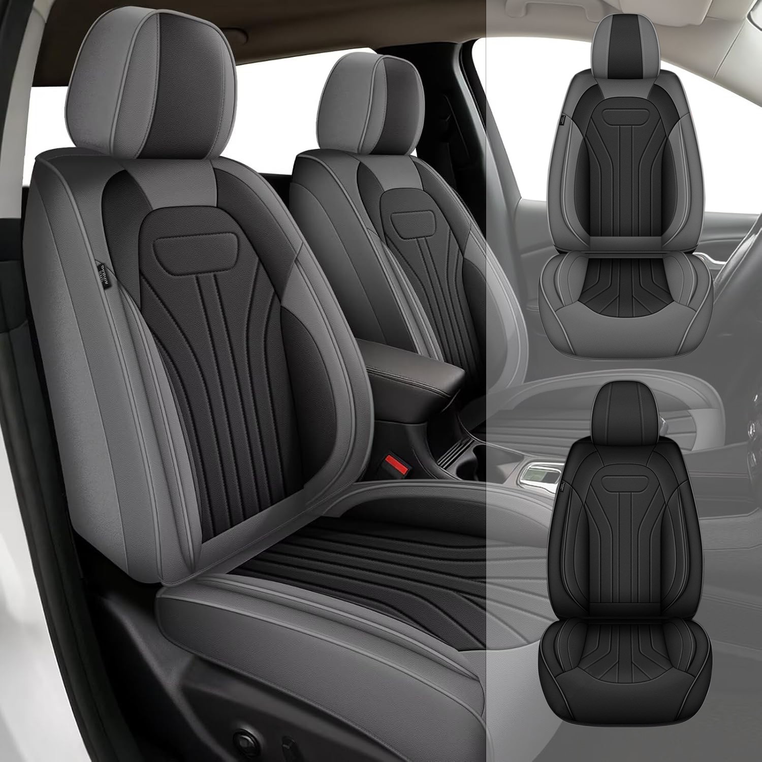 Car Seat Covers For Dodge Charger 2006-2026 Faux Leather Cushion (2/5 Seats)