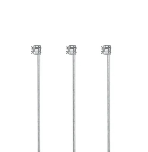 3 x 2m Gallagher Electric Fence Earth Stake & Clamp