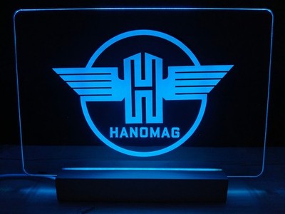 A232-7 Hanomag Oldtimer Traktor Schlepper Bulldog Maschine LED Schild NEU Robust