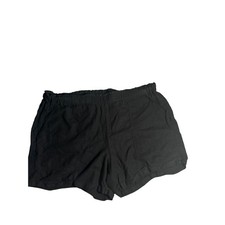 Briggs Women XXL Black Linen Blend Elastic Waist Pull On Shorts Beach Coastal