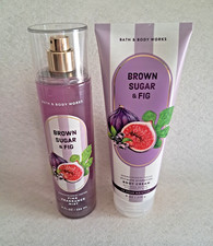 2x Bath Body Works BROWN SUGAR FIG 8oz Fragrance Mist Body Cream NEW
