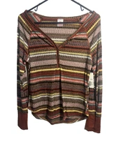 NOBO no boundaries juniors long sleeve striped shirt size XL extra large 15 17