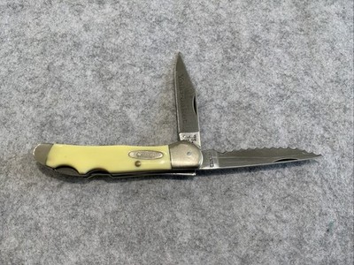 Camillus New York USA 707 Yello Jaket Double Locking Pocket Knife Copperhead