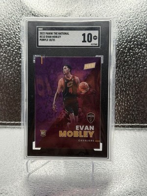 2022 Panini The National Rookies Purple SSP #23/25 Evan Mobley RC SGC 10