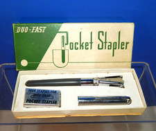 Vintage Duo-Fast Pocket Stapler Set w/ Box - WORKS –