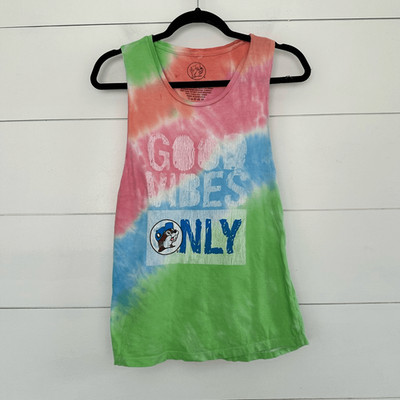 Bucees Women s Medium Good Vibes Only Tie Dye Tank Top