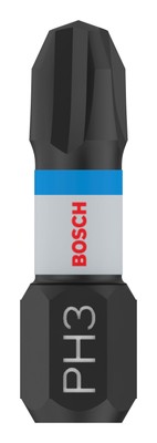 Bosch Zubehör Pro Phillips Impact Bit, PH3, 25 mm - 2er-Pack - 5 Stück