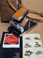 Polaroid SX-70 Land Instant Folding Camera Super Clean W/Manual  Leather Case