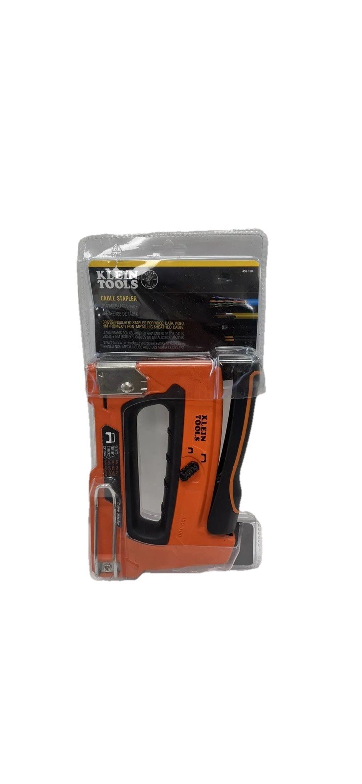 Klein Tools 450-100 Loose Cable Stapler for Secure Wiring-image