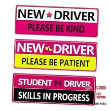 3 PCS New Driver Magnet for Car, Please Be Patient Auto Bumper Sticker 3 Pcs