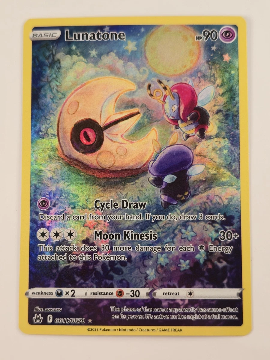 【PSA8】2023 Pokémon Lunatone 2023 Pokemon Sword And Shield Crown Zenith Gg11 Full Art/lunatone