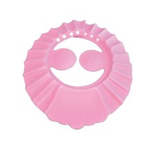 Adjustable Baby Shower Cap Pink Durable Infant Shampoo Shield with Ear Pads