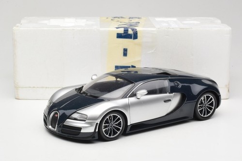 100110841-O Bugatti Veyron Super Sport Dark Blue Carbon Silver No Outside Box Mi - Picture 8 of 8