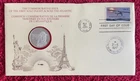 1977 50th Anniversary of Lindbergh flight w/  .925 Sterling Silver Medal on FDC