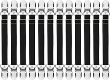 12 Pcs Bed Sheet Clips Straps Sheet Corner Straps Holder Adjustable Mattress Cli