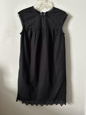 WHO WHAT WEAR | Women’s Black Cotton Summer Shift Dress size XSmall
