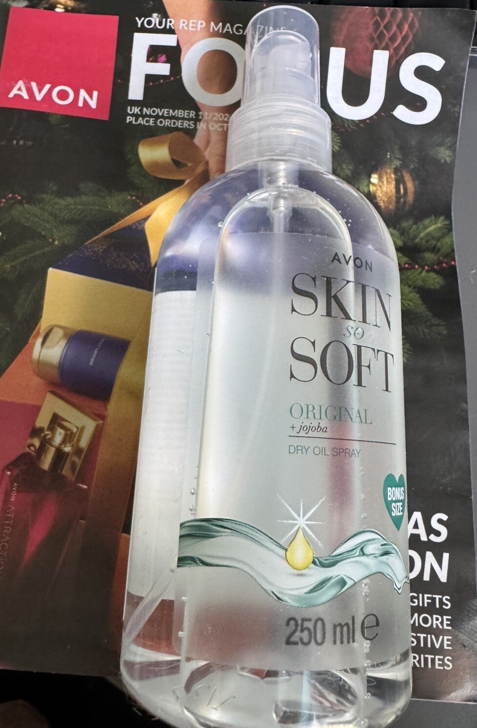BRAND NEW Avon Skin So Soft Original Dry Oil Spray Jojoba oil 250 ml