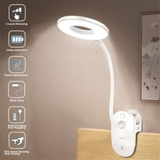 LED Klemmleuchte dimmbar Schreibtischlampe Leselampe flexibel USB Tisch-Lampe DE