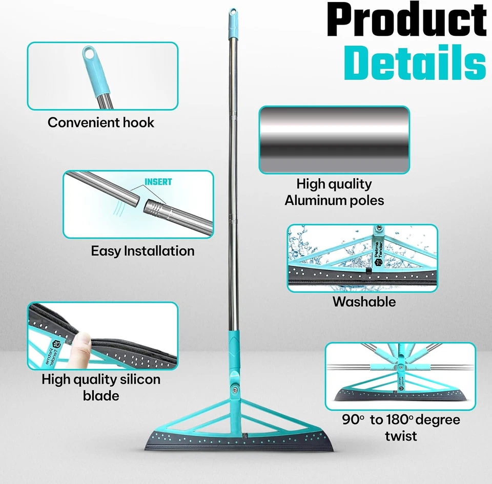 Magic Broom Squeegee Dog Pet Hair Remover, Rotatable, - Silicone All Surfaces - Image 4 of 4