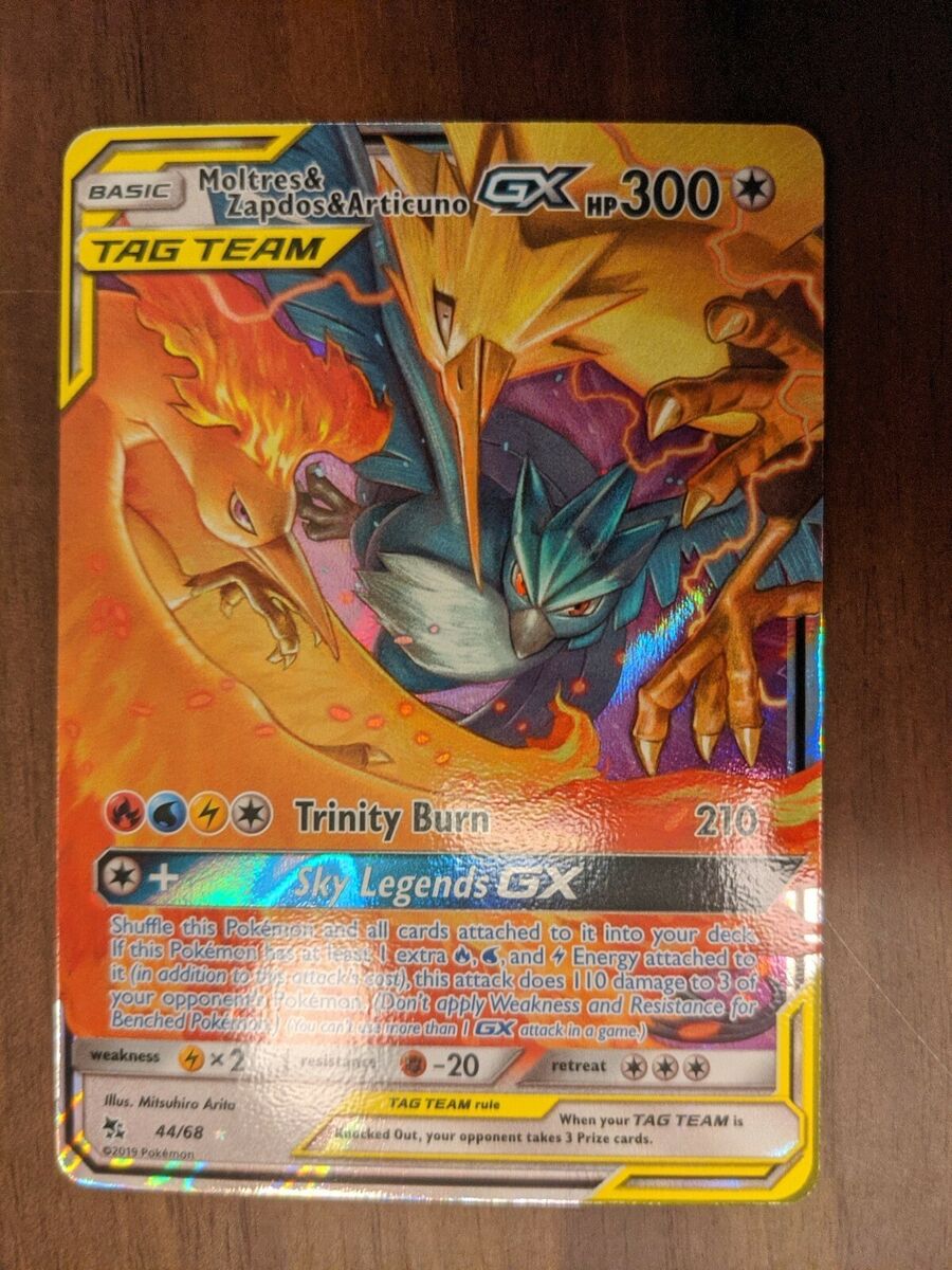 Moltres & Zapdos & Articuno Tag Team GX - 44/68 - Ultra Rare - Hidden Fates