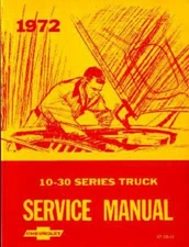 1972 Chevrolet Truck Shop Service Repair Manual