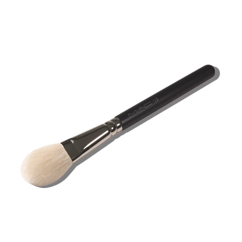 MAC 133 Spazzola Blush Spazzola Bronzer Capelli Naturali Nuova con Manicotto - Immagine 2 di 2