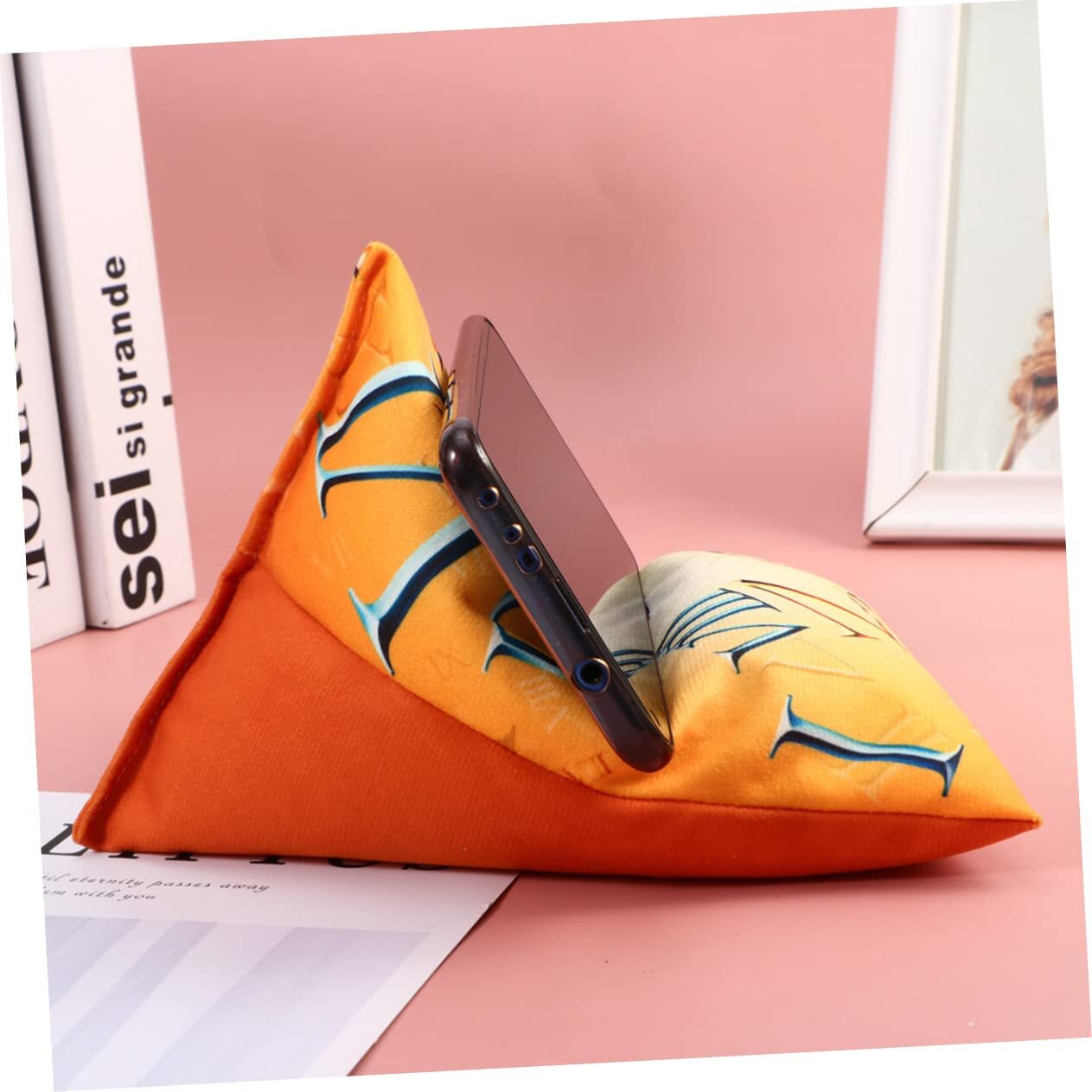 Tablet Pillow Holder Bed Soft Pillow Stand for Tablet/Phone Desk Cushion Pad