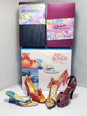 4 Shoes Just the Right Shoe by Raine Collection Lot Set The Elements Series 2002