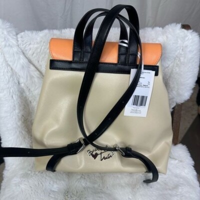 NEW Braccialini TUA Eyes backpack beige eco leather style B11314 made in Italy NEW Braccialini TUA Eyes backpack beige eco | Mercari main image 4