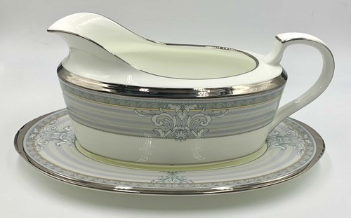 NWT NORITAKE GRAVY BOAT W/ UNDER PLATE OR RELISH TRAY, MADISON COURT, 4783 - Picture 12 of 12