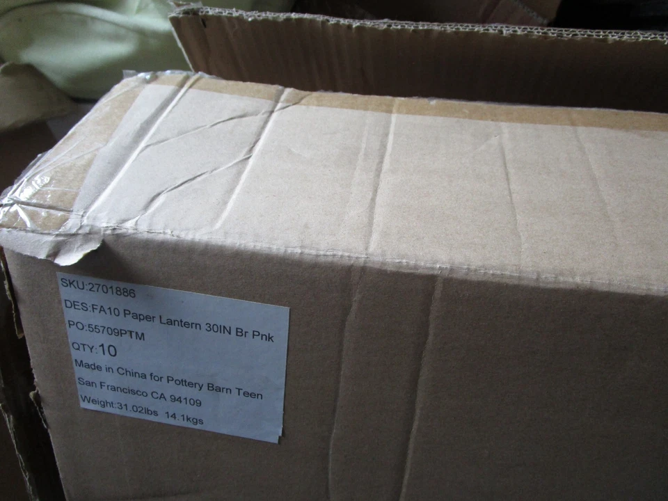 9 Pottery Barn Teen 10" paper globe lanterns New in box - Image 2 of 2