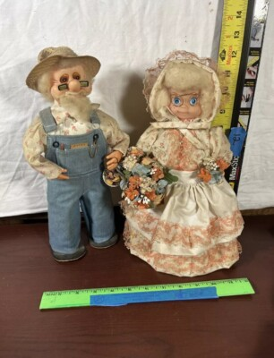 #ad VTG HTF Handmade Soap Bottle Old Man Farmer amp; Granny Wife Doll#x27;s Country Crafts $350.00