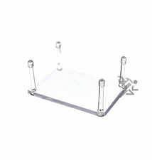 3.5" Slim Leg Four-Peg Display Stand Holder with Anti-Scratch Guards for