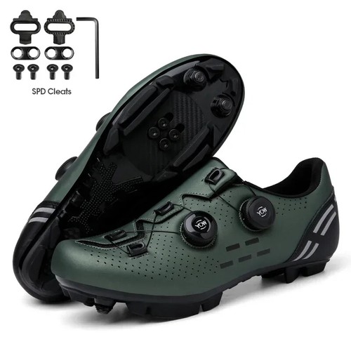 Men's Cycling Shoes Non-slip MTB Road Bicycle Speed Pedal Sneaker with Spd Cleat - Picture 33 of 45