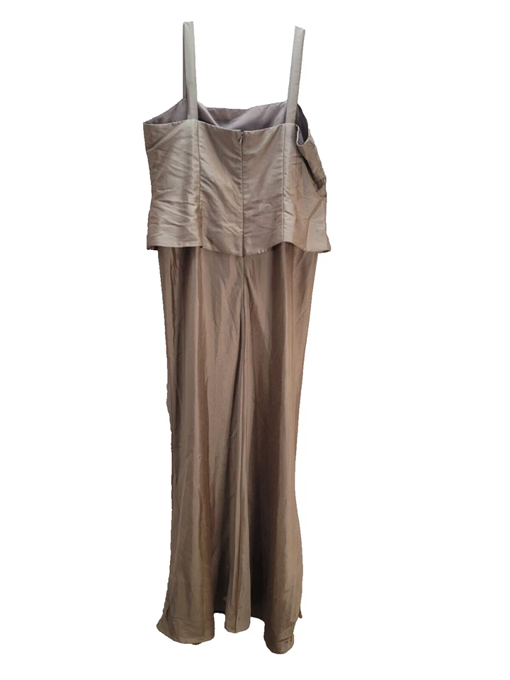 Jessica Howard Evening Gown Vintage Women's 18 Tall Bronze Brown Sleeveless - Image 2 of 4