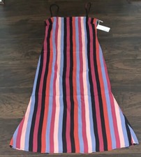 NWT Reformation Rosaly Isabel Stripe Slit Midi Dress Size 2 Sold Out $248