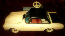 VINTAGE RARE GIANT TIN MASUDAYA MERCEDES 230SL R/C BATTERY OPERATED JAPAN 60s