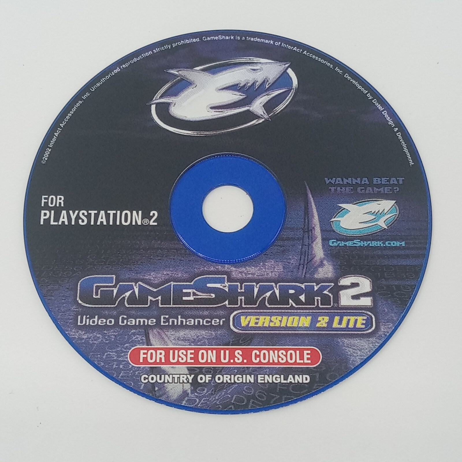 GameShark 2 V2 Lite PS2 Sony PlayStation 2 Video Game Enhancer Version