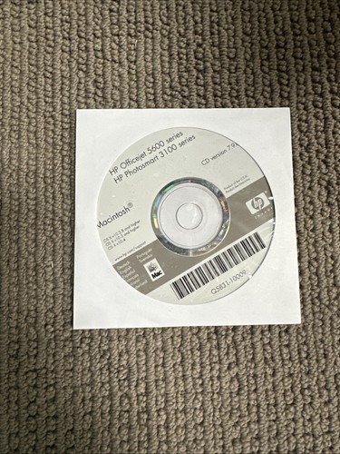 Vintage HP PSC 1400 Officejet 5600 Photosmart 3100 series CD Macintosh