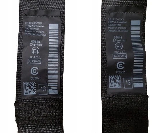 Ceinture de sécurité avant droite + gauche Citroen Berlingo Peugeot Partner I... - Photo 4/4