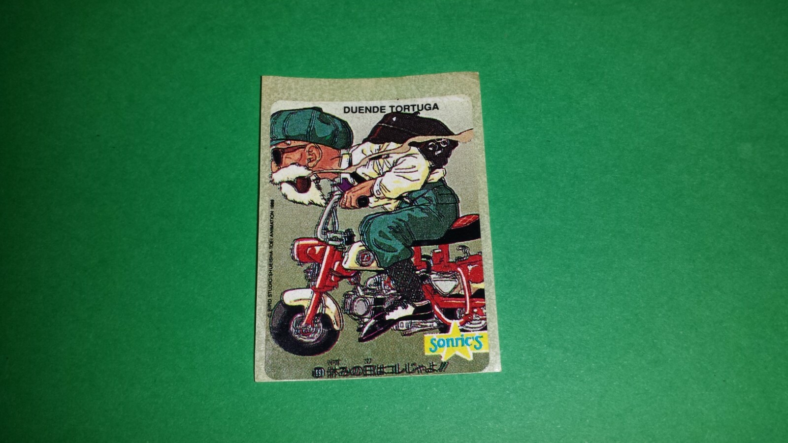 Pegatina "DUENDE TORTUGA" con tara Dragon Ball Sonric's / Bubble Gum Sticker