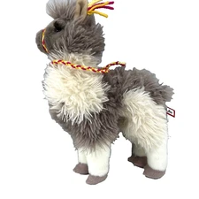 Llama Plush "Zephyr Llama" Halter Long Eyelashes Beige Cream 13" Douglas Cuddle