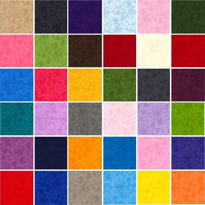 100% Cotton Fabric John Louden Mottled Blender Craft Cotton Mixer