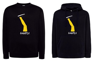 GARPEZ Sweatshirt schwarz drei Herren und ein Bein Rundhals oder Kapuze Kino Geschenkidee