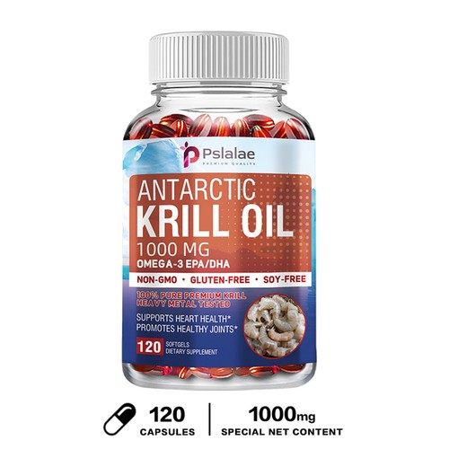 Antarctic Krill Oil 1000mg-Omega-3 EPA,DHA,Astaxanthin,Phospholipids-Anti-aging - Picture 10 of 12