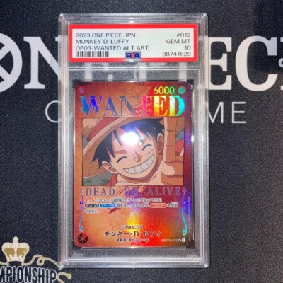 PSA 10 Monkey D. Luffy ST01-012 SR OP03 Wanted Alt Art ONE PIECE 