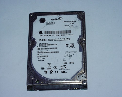 Seagate Momentus 5400.2 ST96812AS 60 GB SATA SMART ok Laufzeit 190 Stunden