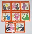 Barbapapa Vintage 1975 Rub-On Stickers 8 Pcs Complete Sealed Eurodecoration RARE