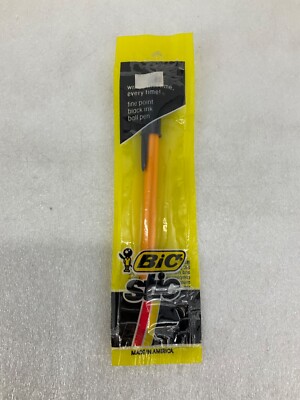Bic Stic Vintage Pen 1980s 1983 Fine Point Black Ink Vtg Ball Pen NEW IN PACKAGE